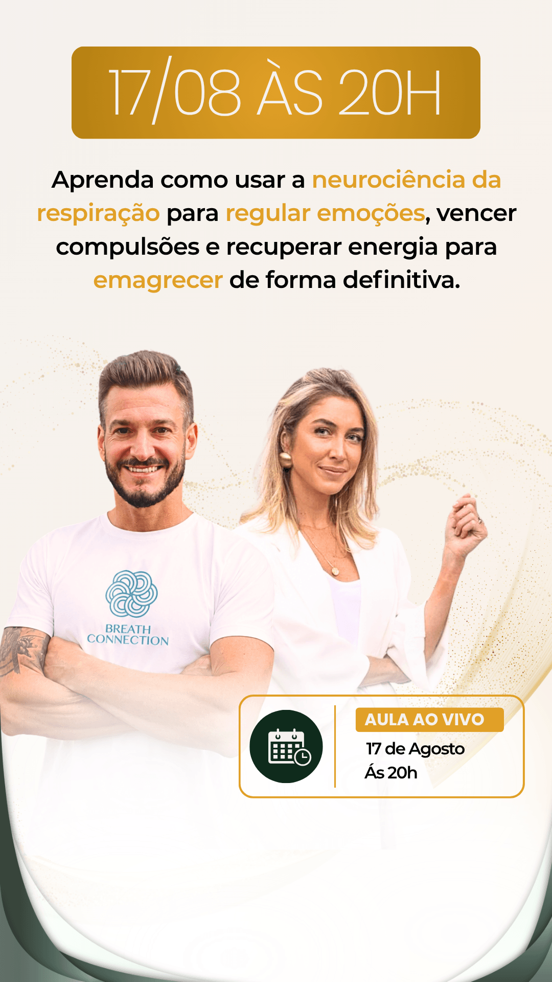 Aula gratuita e ao vivo — Emagrecimento natural com respaldo médico