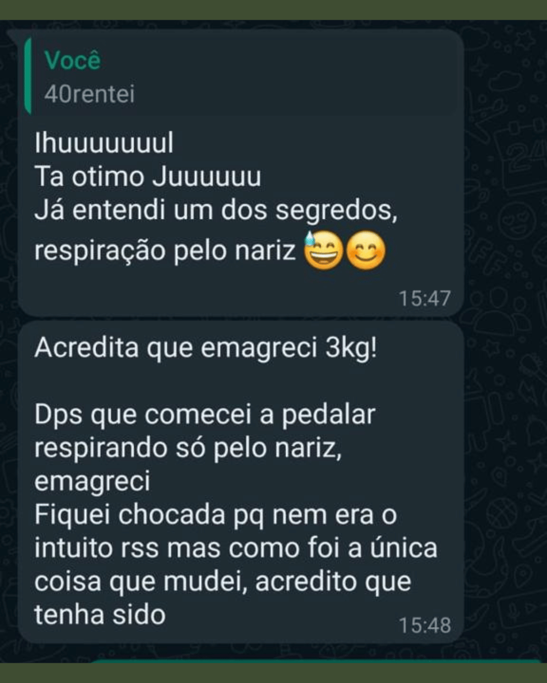 Depoimento de aluna