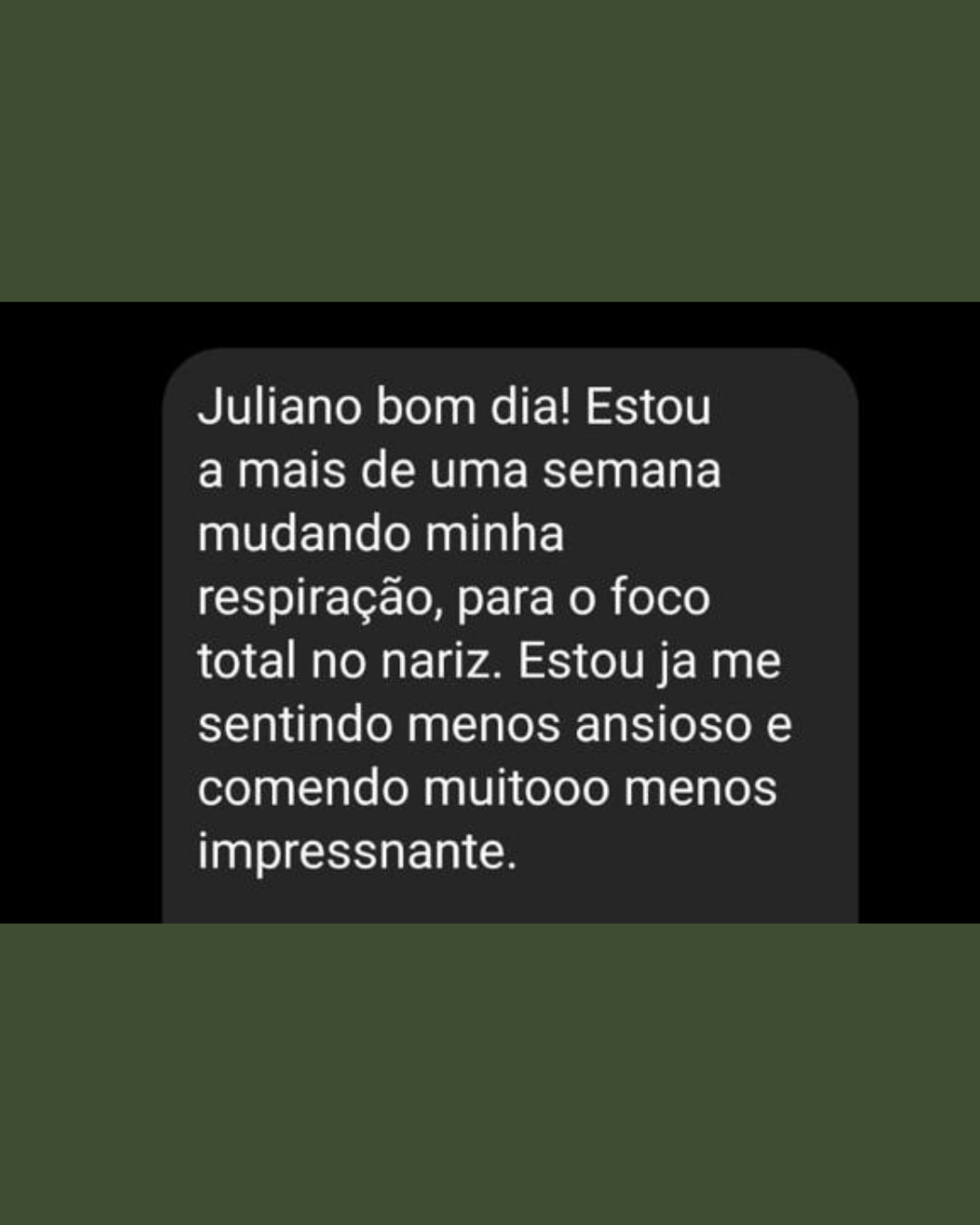 Depoimento de aluna