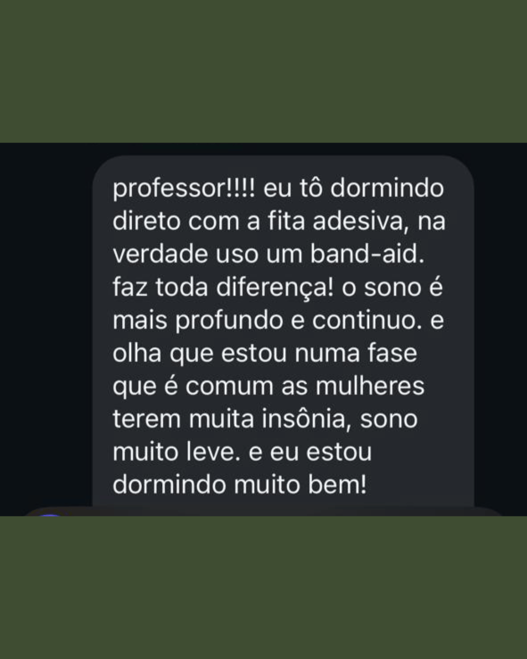Depoimento de aluna